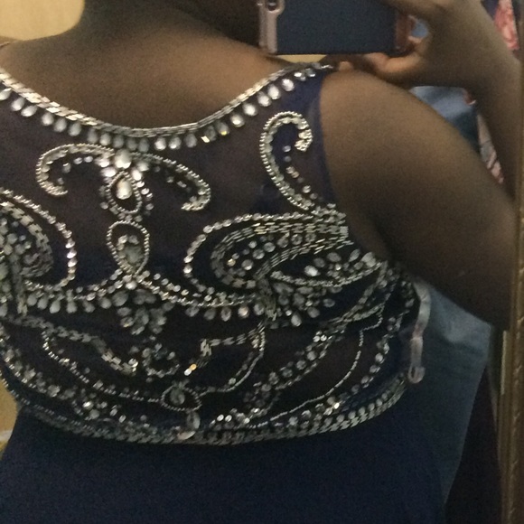 Navy Prom Dress - Picture 4 of 4